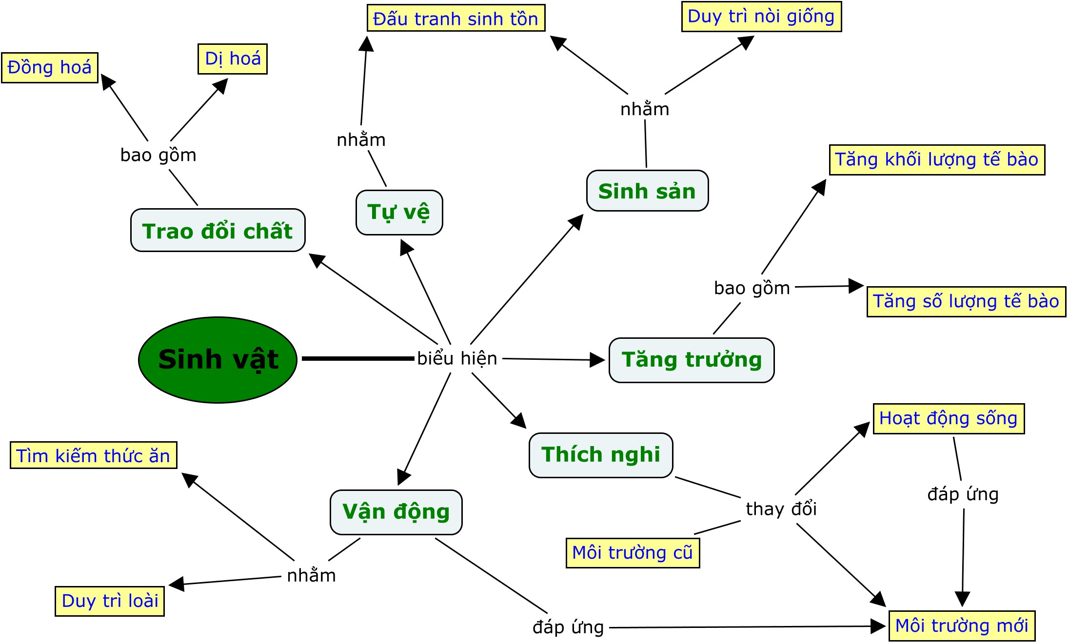 Các biểu hiện của sự sống